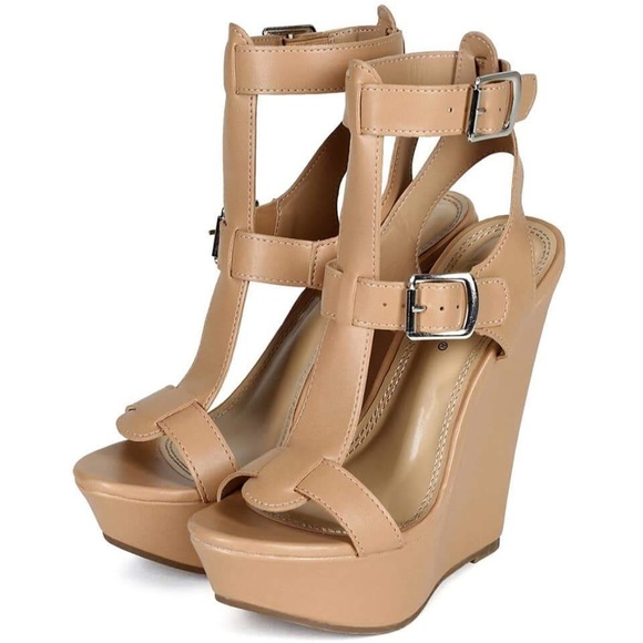 Strappy Open Toe Wedges - Picture 3 of 3